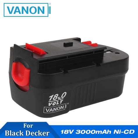 VANON for Black Decker 18V 3000mAh Ni CD Battery Replacement Power Tools HPB18 HPB18 OPE GLC2500 ...