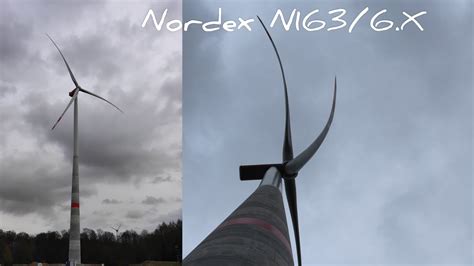 Windpark Scharmede Nordex N X Bei Starkem Wind Youtube