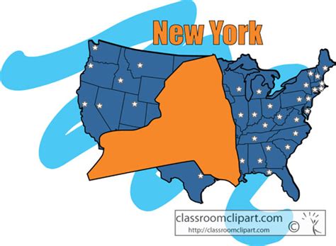 Us State Maps Clipart Newyorkstatemapcolor Classroom Clipart