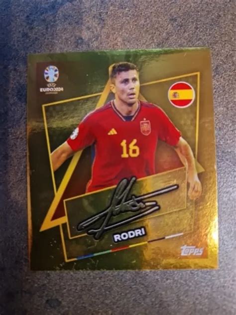 TOPPS EURO 2024 Sticker GOLD SIGNATURE SP ESP RODRI EUR 7 00