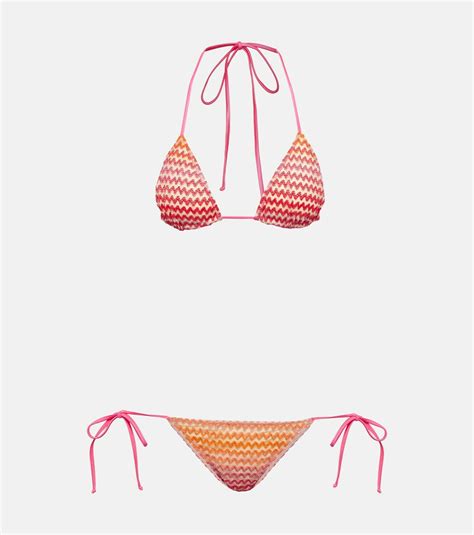 Missoni Mare Zig Zag Triangle Low Rise Bikini Missoni Mare
