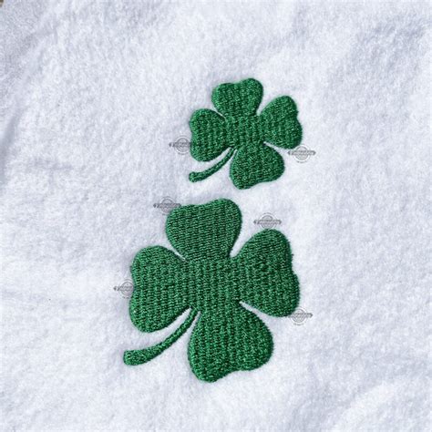 Shamrock Four Leaf Clover Mini Machine Embroidery Design Embroidery