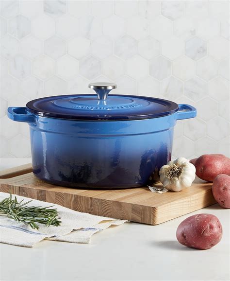 Martha Stewart Enameled Cast Iron Round Qt Dutch Oven