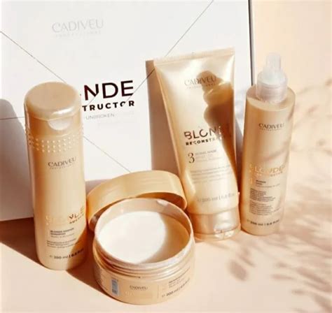 Cadiveu Blonde Reconstructor Kit Shampoo Maske Leave In Regenerierung