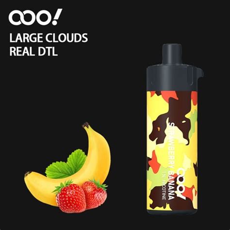 Ooo 12000 Puffs Strawberry Banana Dtldl Engangs E Cigaret Disposable