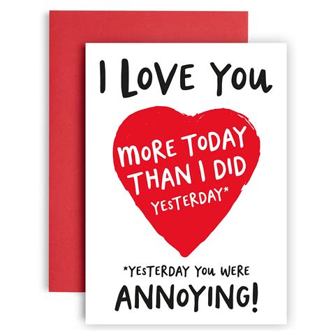 Mua Huxters Anniversary Card I Love You More Than Yesterday Funny