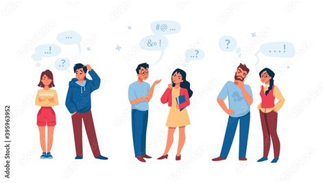 Talking People Cartoon Men And Women Communication Collection Of