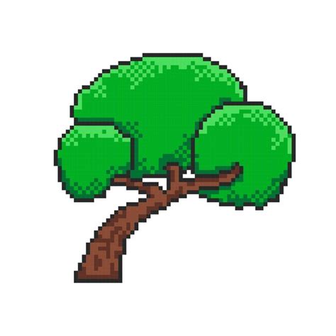 Premium Vector Tree Pixel Art