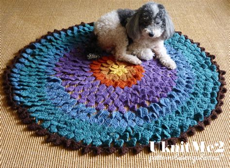 CROCHET PATTERN Pet Rug Crochet Pattern Flower Round Comfy Mat - Etsy