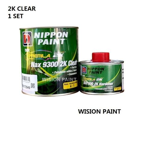 2k Clear 1 Set Nippon Paint Nax Premila Sk Nax 9300 2k Clear Fast