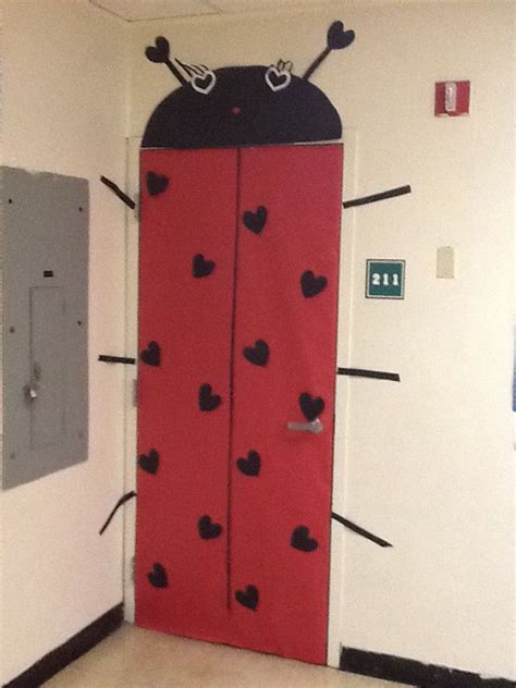 Valentine Decorations For My Door At School Ladybug Valentines Door Classroom Doors