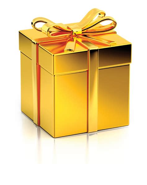 Transparent Background Gold Gift Box Clip Art Library