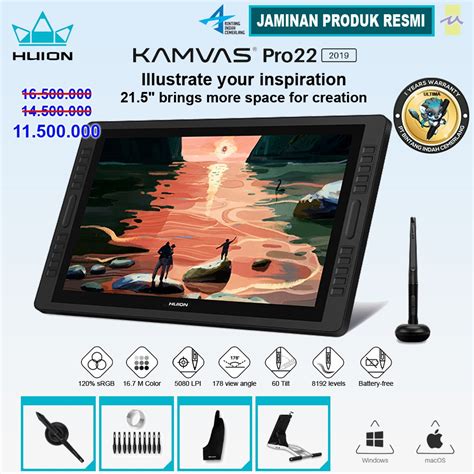 Jual Huion Kamvas Pro Gt Pro V Pen Display Tablet