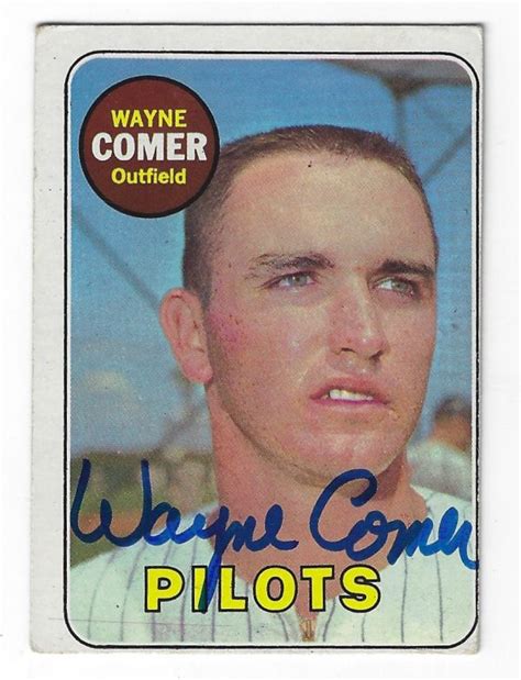 Autographed Wayne Comer Topps Card Main Line Autographs