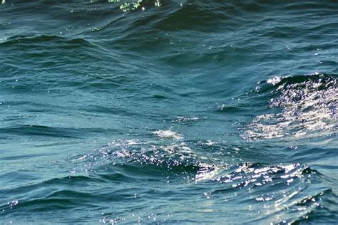 Abstract Texture Of Glossy Rippling Clear Blue Ocean Water Surface With