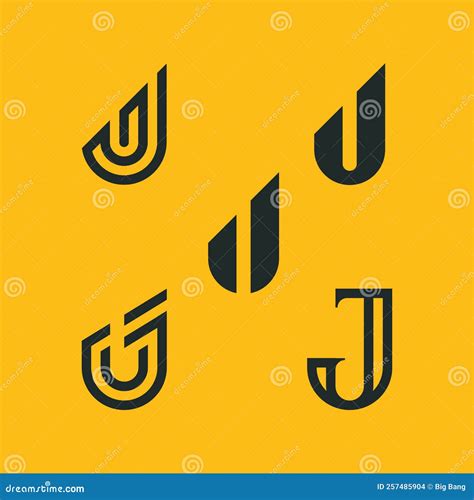 Letter J Logo Symbol Design Template Elements Stock Vector