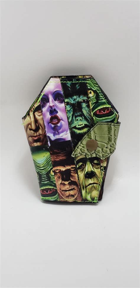 Classic Movie Monster Wallet Coffin Wallet Bi Fold Unisex Etsy In