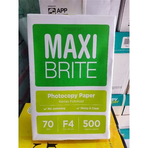 Jual Kertas F4 70 Gram Maxi Brite Copy Paper Isi 5 Rim Shopee Indonesia