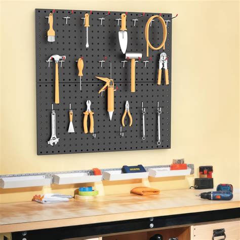 WALMANN Metal Pegboard Panels For Wall Garage Tools Pegboard Storage