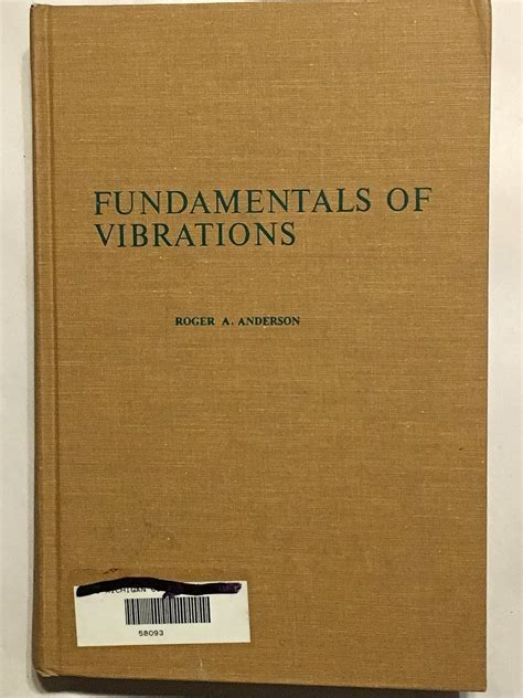 Amazonfr Fundamentals Of Vibrations Livres