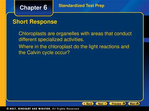 Preview Chapter 6 Multiple Choice Short Response Extended Response