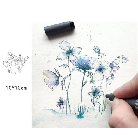 Collections Philatelie Croquis Fleurs Tampon Sceau En Silicone