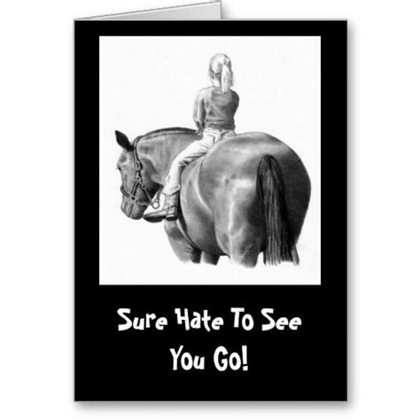 Goodbye Card Girl Horse Pencil Art Card Card Art