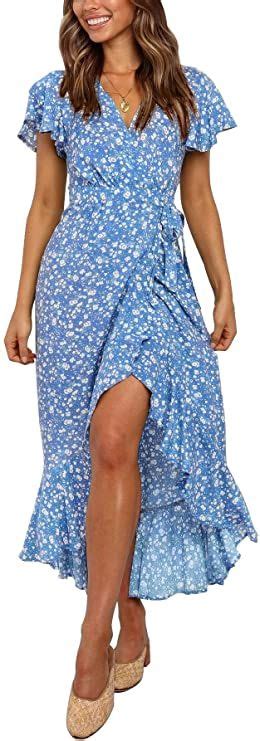 Floral Wrap Maxi Dress Cutout Maxi Dress Ruffle Midi Dress Bohemian Maxi Dress Bohemian