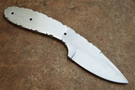 Knife Blank D Drop Point Steel Blade Making Hunting Skinner Etsy