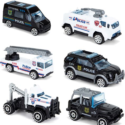 Diecast Police Cars Metal Playset Vehicle Models Collection Police ...