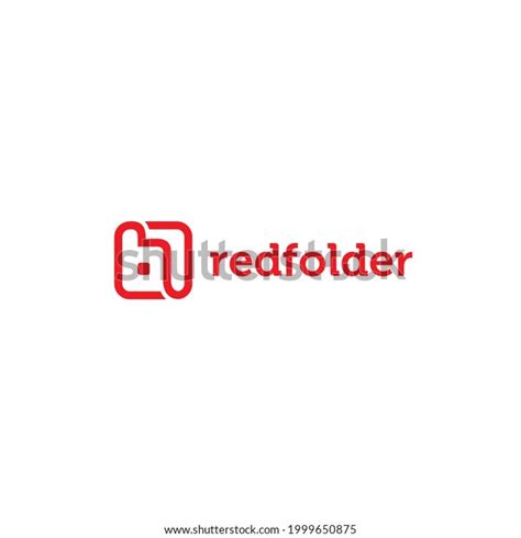 Red Folder Logo Simple Simple Modern Stock Vector Royalty Free