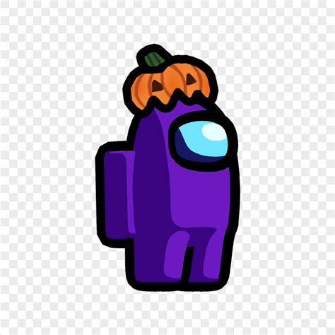 Hd Purple Among Us Character Pumpkin Hat Png Citypng