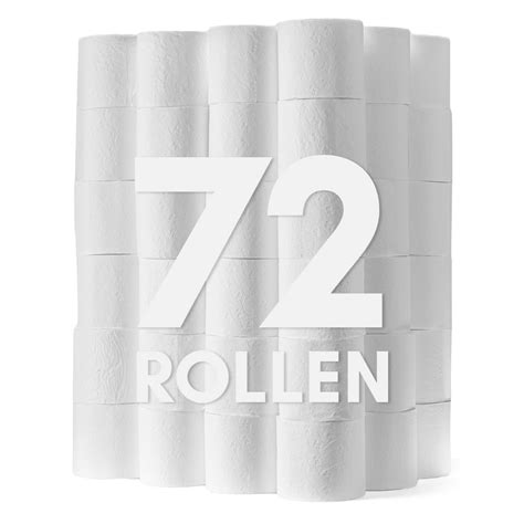 Toilettenpapier 3 Lagig 72 Rollen 250 Blatt Zellstoff