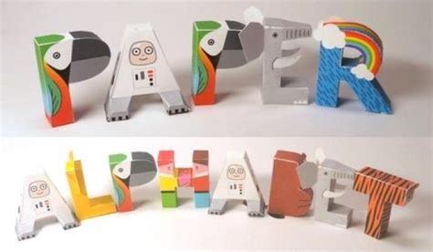 Colorful Papercraft Alphabet For Kids