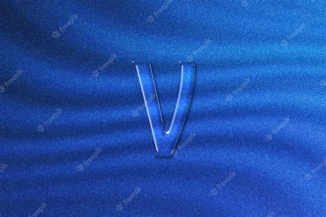 Premium Photo Nu Sign Nu Letter Greek Alphabet Symbol Blue Glitter