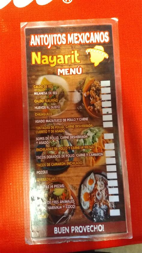 Menu At Antojitos Mexicanos Nayarit Restaurant Tijuana