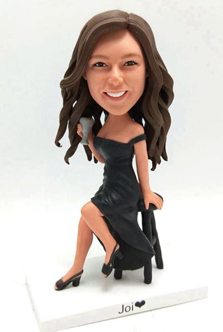 Custom Bobblehead Sexy Lady With Wine Am2504 7298 Cutebobble Custom Bobbleheads