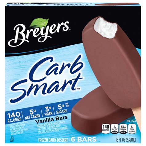 Save On Breyers Carb Smart Frozen Dairy Dessert Bars Vanilla 6 Ct