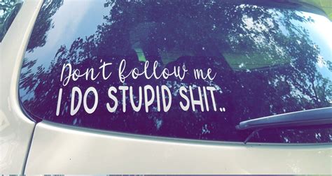 Dont Follow Me Car Decal Etsy