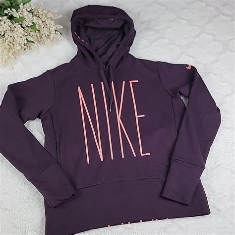 NIKE Dri-Fit Eggplant Purple Hoodie [SIZE SMALL]... - Depop