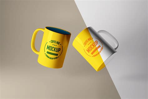 White Mug Mockup on Color Background Graphic by alimran24 · Creative Fabrica