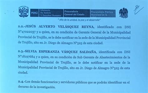 Trujillo Procurador De La Mpt Denuncia A Arturo Fernández Y Dos