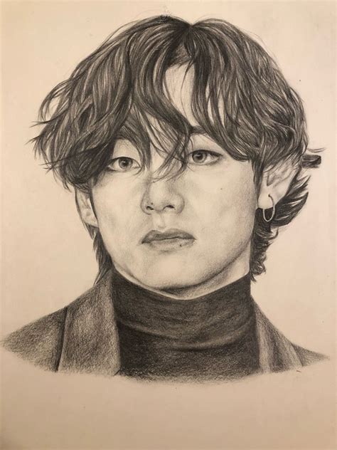 🥰taehyung🤤 Bts Drawings Art Drawings Sketches Simple Kpop Drawings