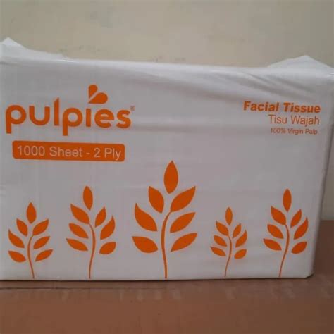 Tissue Tisu Pulpies Sheet Ply Facial Wajah Refill Virgin Pulp