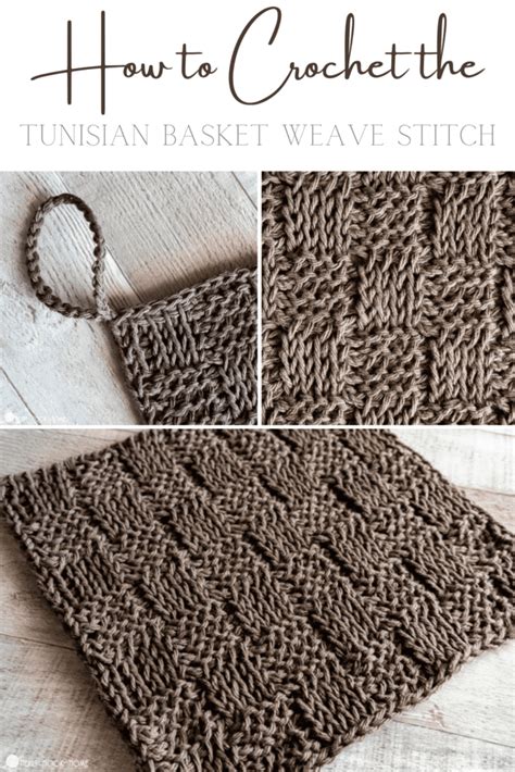 Tunisian Crochet Basket Weave Stitch Tutorial Heart Hook Home