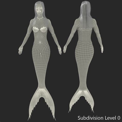 3d Model Of Mermaid 2