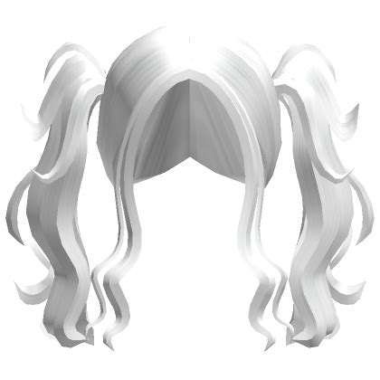 Anime Messy Layered Pigtails Hair White Roblox