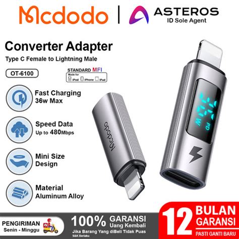 Jual Mcdodo Converter Type C To Lightning Male Pd Fast Charging A Ot