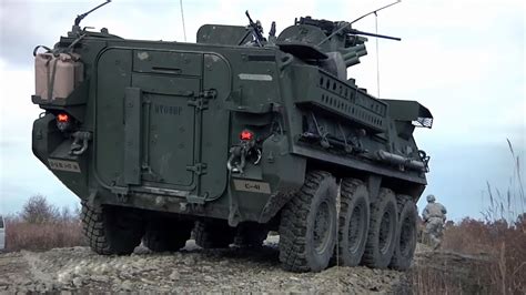 Us Military Stryker 8x8 Wheeled Multirole Armored Fighting Vehicle Youtube