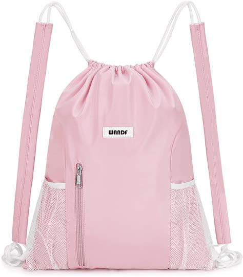 Amazon WANDF Drawstring Backpack With Shoulder Pad Sports Gym